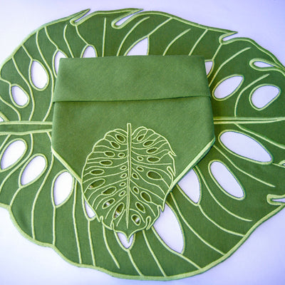 Hojas Placemats Green (Set of 4)