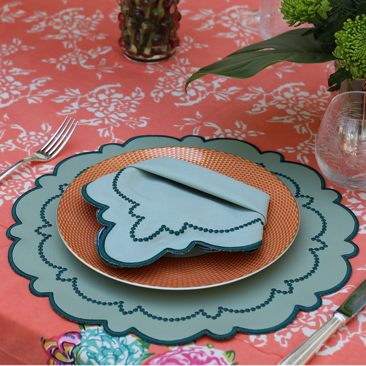 Ana Mint Spillproof Bundle (4 Placemats + 4 Napkins)