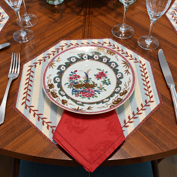 Sofia Spillproof Cotton Placemats- Blue Stripes (Set of 4)