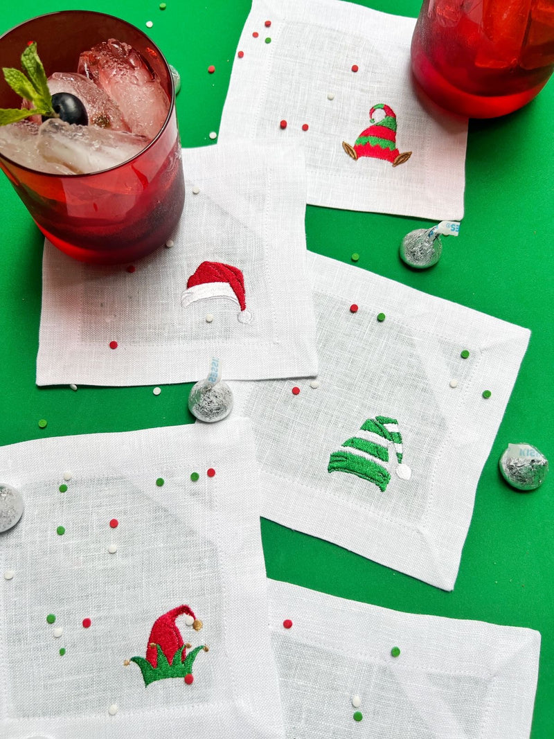 Christmas Hats Cocktail Napkins (Set of 6)