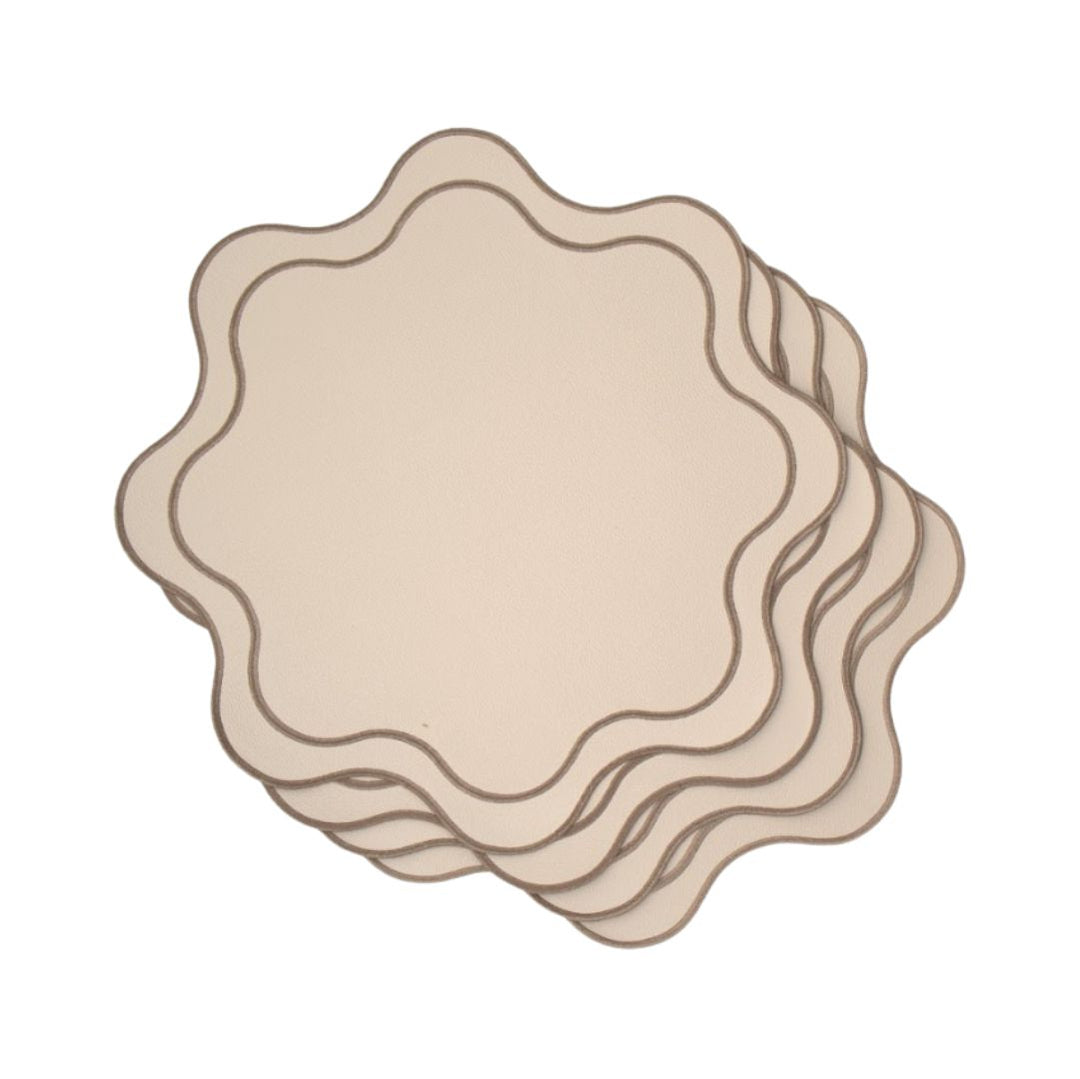 Isabella Reversible Spillproof Placemats – Pistachio & Beige Trim (Set of 4)