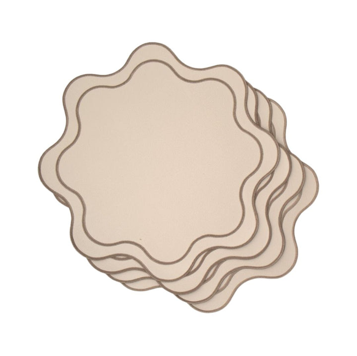 Isabella Reversible Spillproof Placemats – Pistachio & Beige Trim (Set of 4)