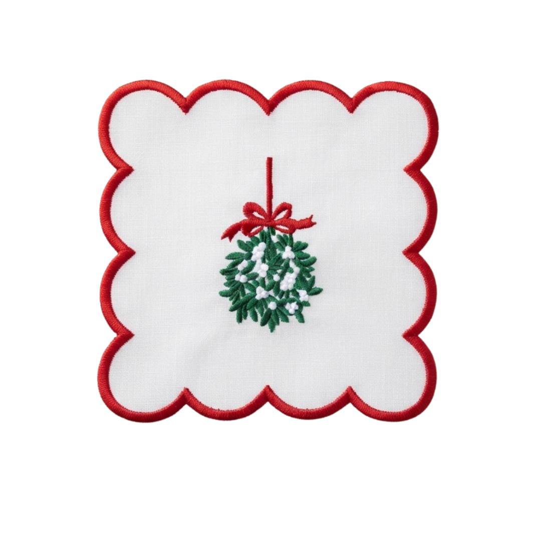 Mistletoe & Bows Cocktail Napkins (Set of 6)
