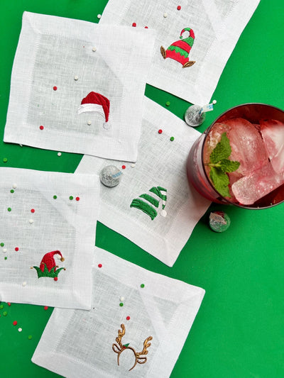 Christmas Hats Cocktail Napkins (Set of 6)