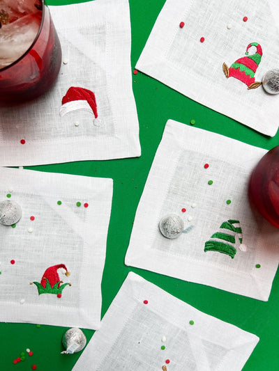 Christmas Hats Cocktail Napkins (Set of 6)