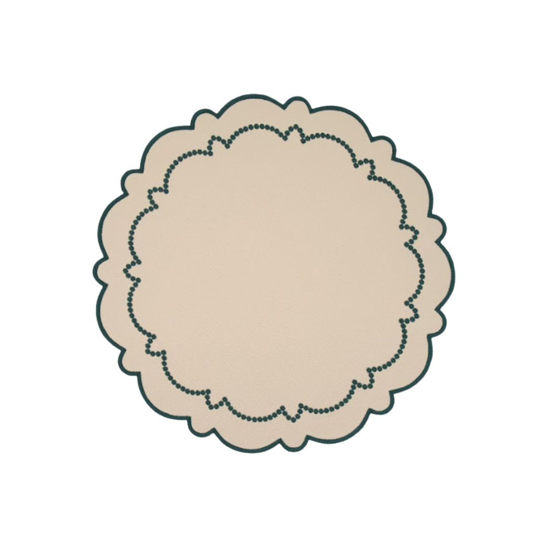 Ana Reversible Spillproof Placemats – Mint & Teal Trim (Set of 4)