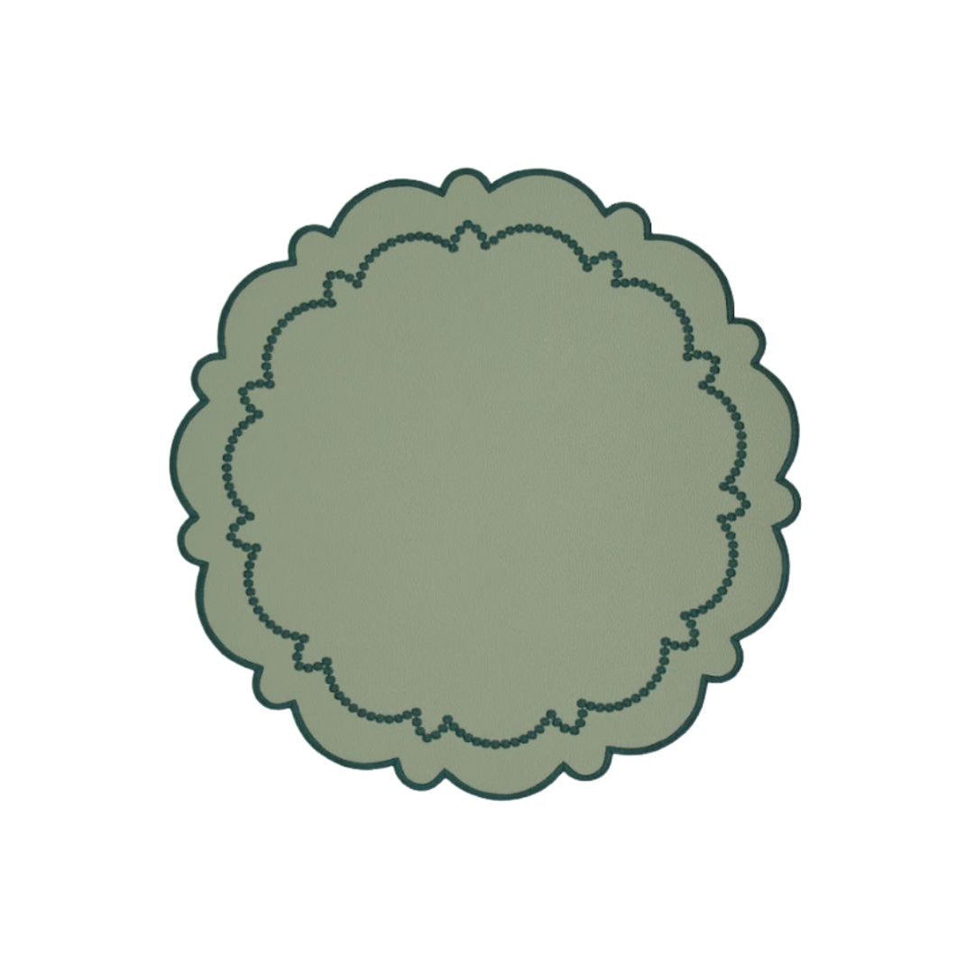 Ana Reversible Spillproof Placemats – Mint & Teal Trim (Set of 4)