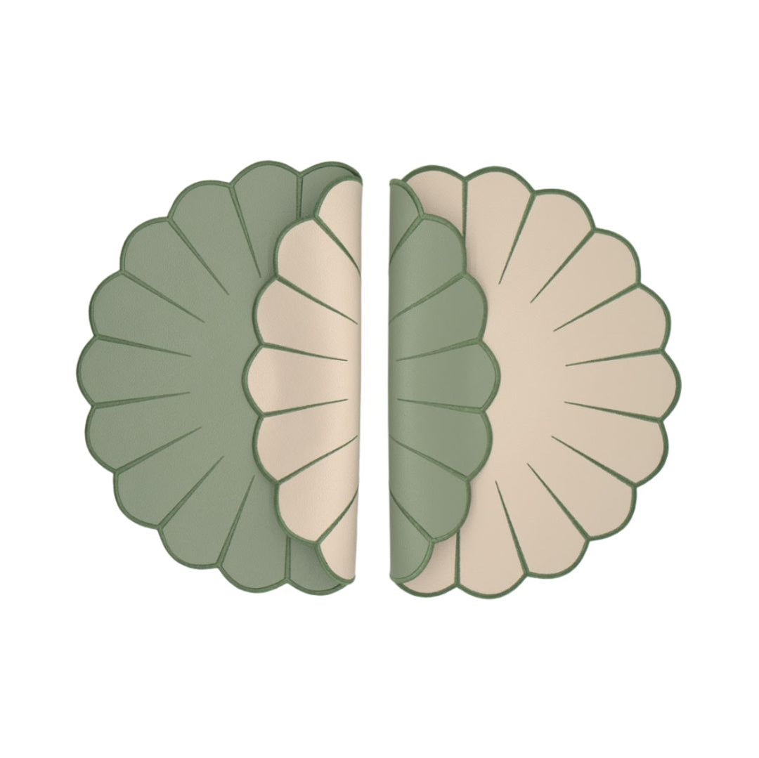 Elena Reversible Spillproof Placemats – Mint & Green Trim (Set of 4)
