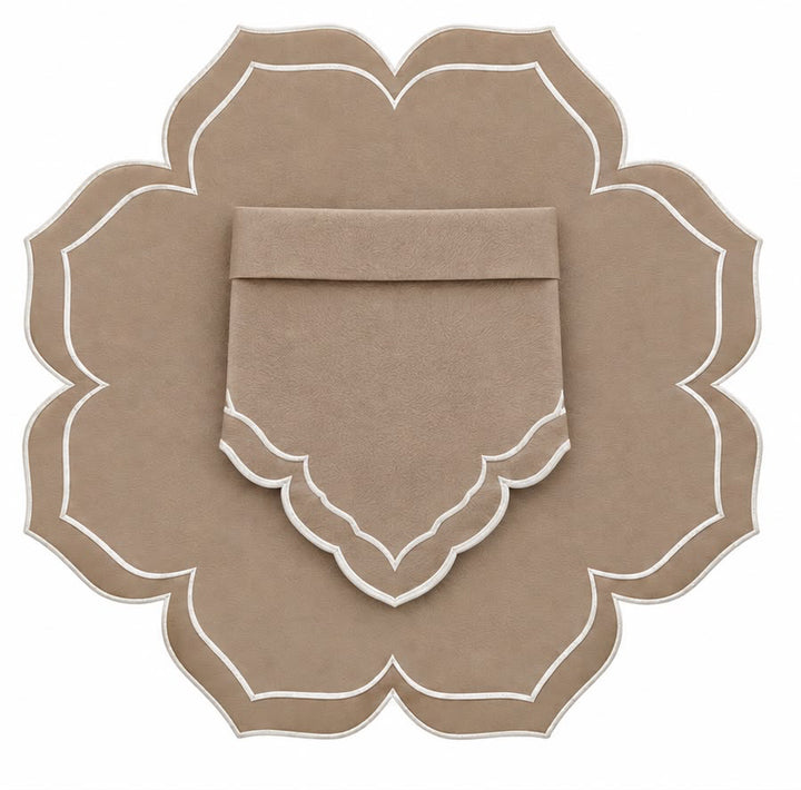 Dalia Beige Spillproof Bundle (4 Placemats + 4 Napkins)