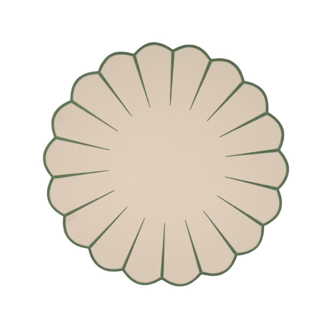 Elena Reversible Spillproof Placemats – Mint & Green Trim (Set of 4)