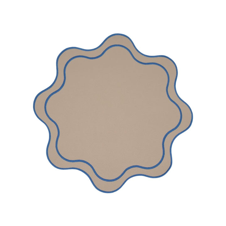 Isabella Reversible Spillproof Placemats – Orange & Blue Trim (Set of 4)