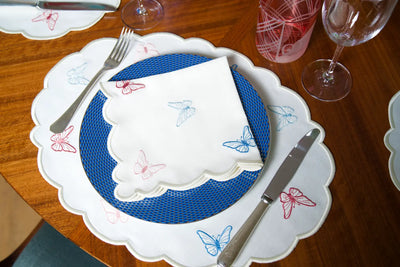 Butterfly Placemats Bundle: 4 Napkins + 4 Placemats