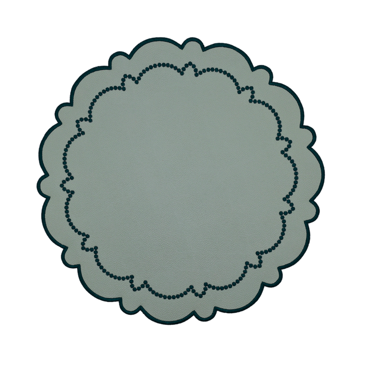 Ana Reversible Spillproof Placemats – Mint & Teal Trim (Set of 4)