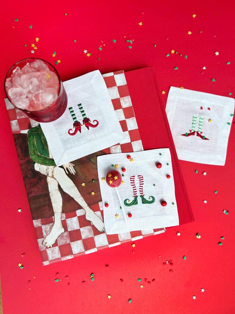 Christmas Boots Cocktail Napkins (Set of 6)