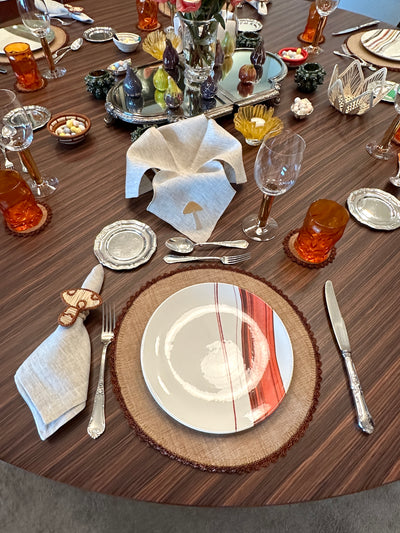 Olga Beige/Copper Placemat Set