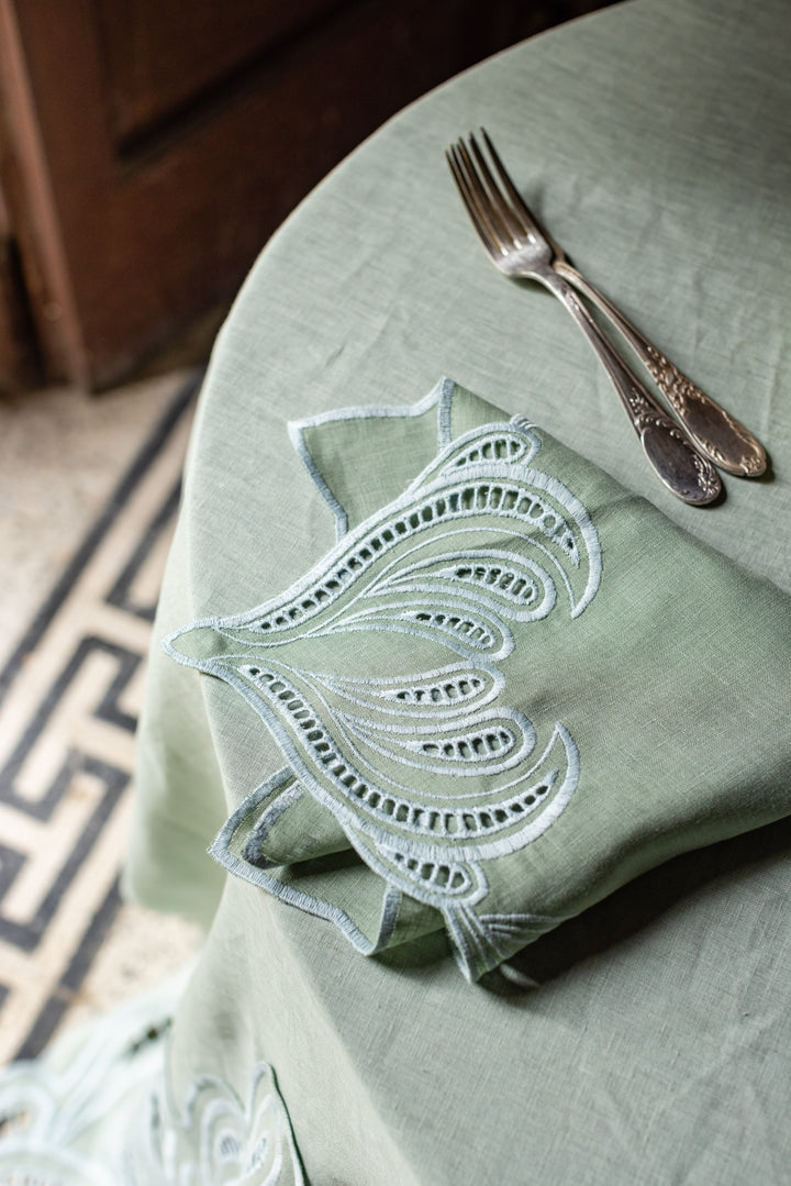 Analia Linen Napkins- Mint (Set of 4)