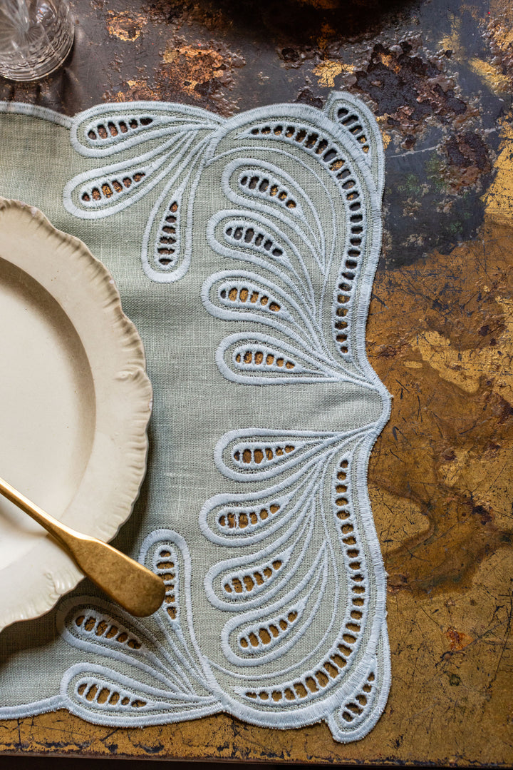 Analia Linen Napkins- Mint (Set of 4)