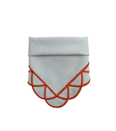 Elisa Napkins Beige w/ Orange Trim (Set of 4)