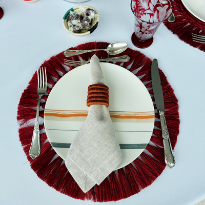 Francesca Burgundy Placemats (Set of 4)