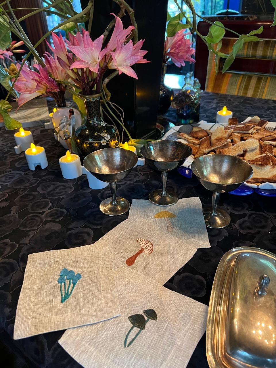 Mushroom Cocktail Napkins (Set of 6)