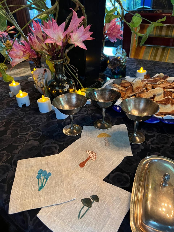 Mushroom Cocktail Napkins (Set of 6)