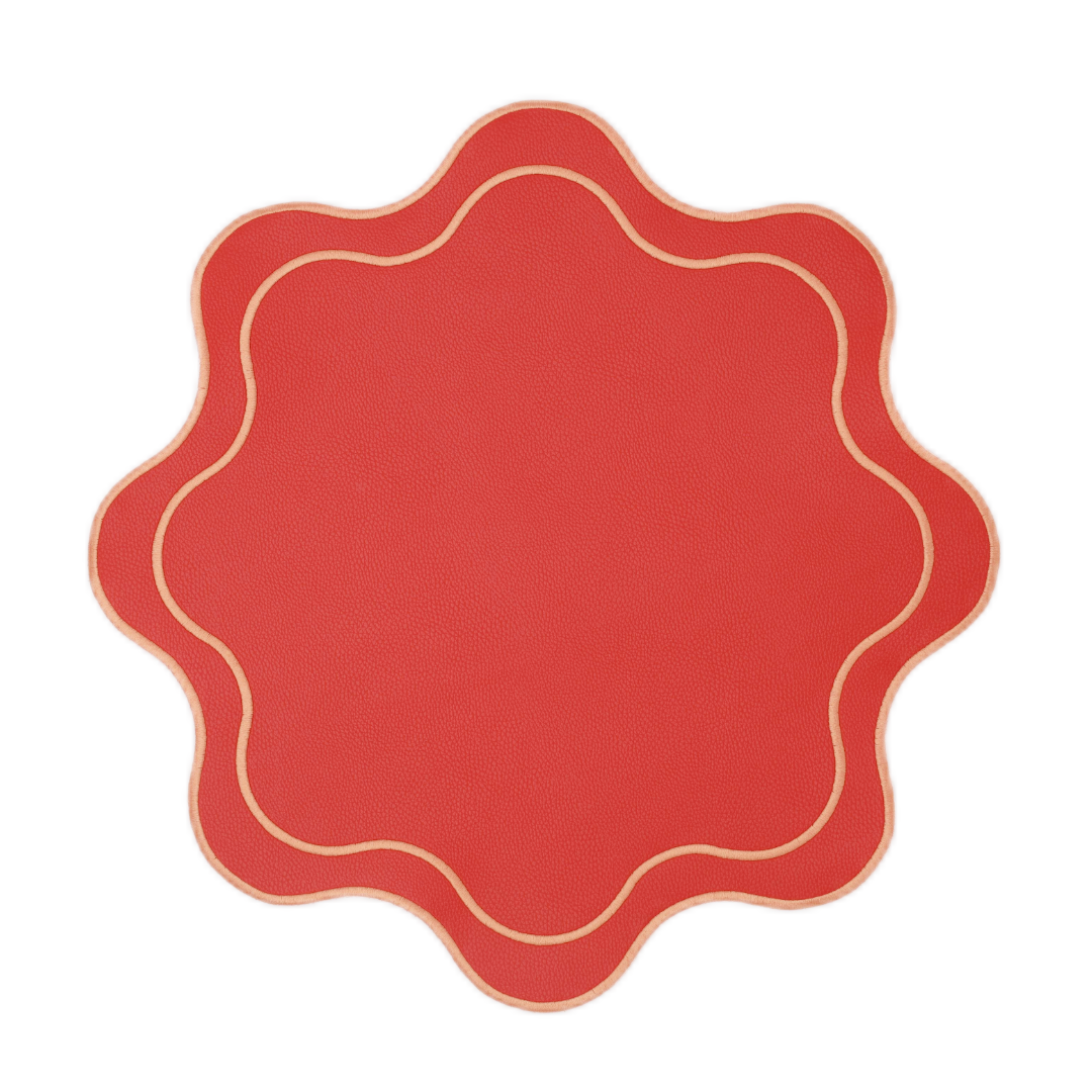 Isabella Coral Bundle (4 Placemats + 4 Napkins)