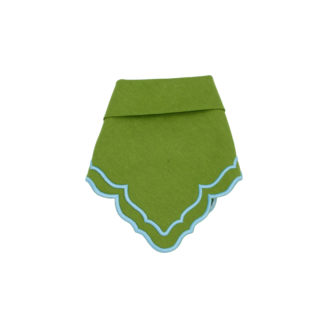 Dalia Green w/ Mint Trim Napkins (Set of 4)