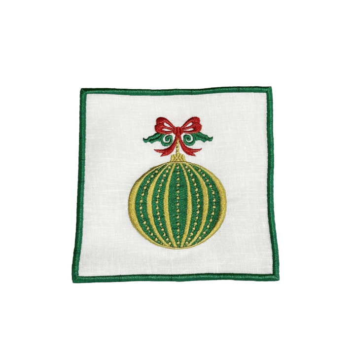 Christmas Ornament Cocktail Napkins (Set of 6)