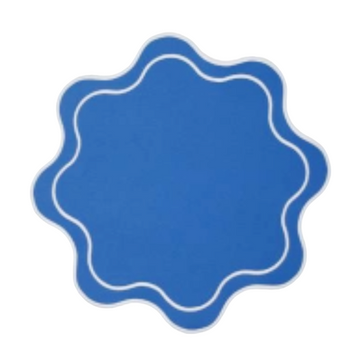 Isabella Royal Blue/White Bundle (4 Placemats + 4 Napkins)