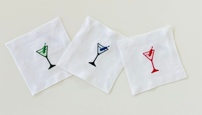 Martini Cocktail Napkins (Set of 6)