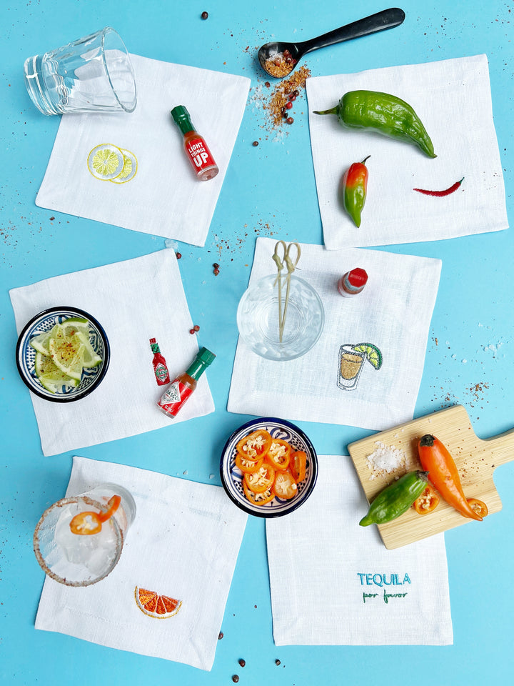 🍹 Tequila Cocktail Napkins (Set of 6)
