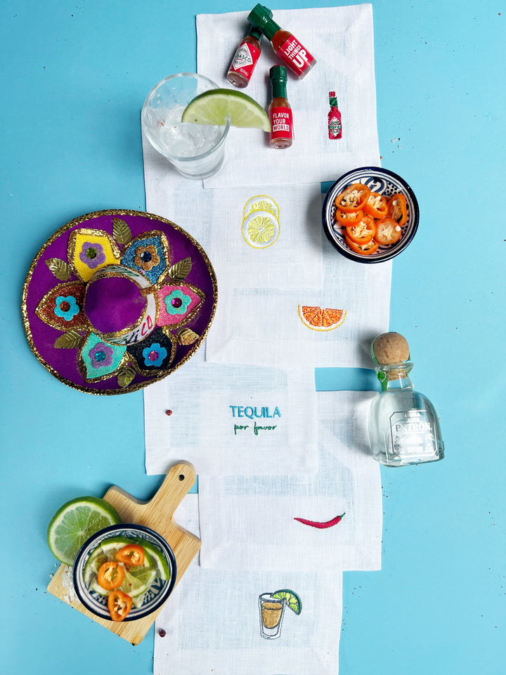 🍹 Tequila Cocktail Napkins (Set of 6)