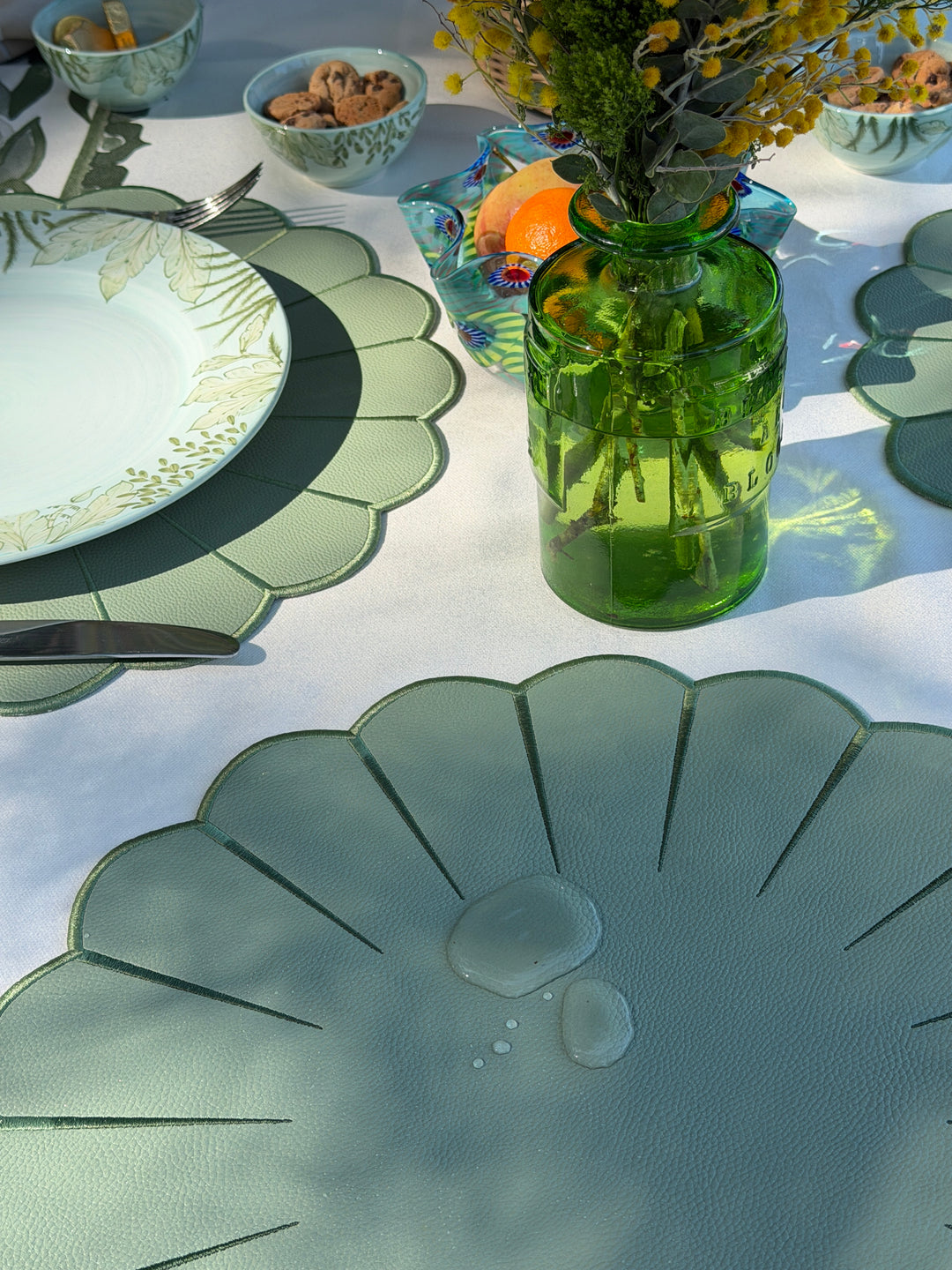 Elena Mint Spillproof Placemats (Set of 4)