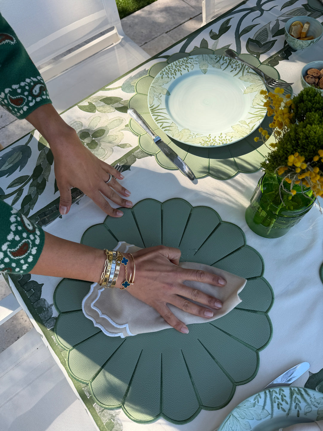 Elena Mint Spillproof Placemats (Set of 4)