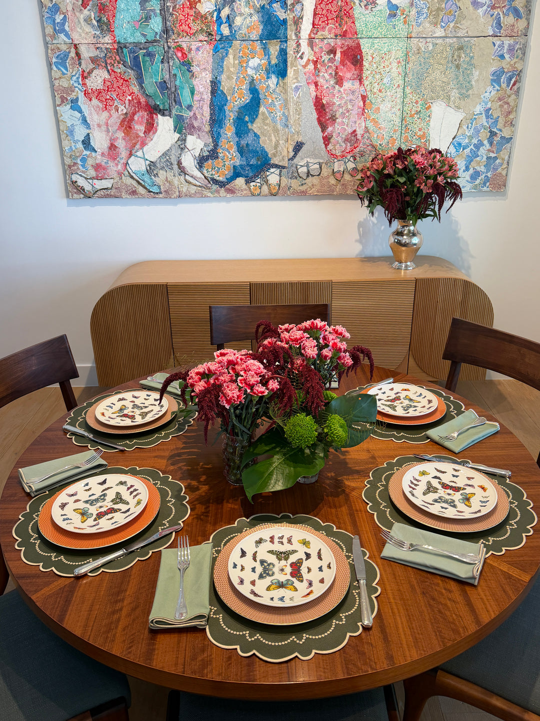 Ana Forest Green Spillproof Placemats (Set of 4)