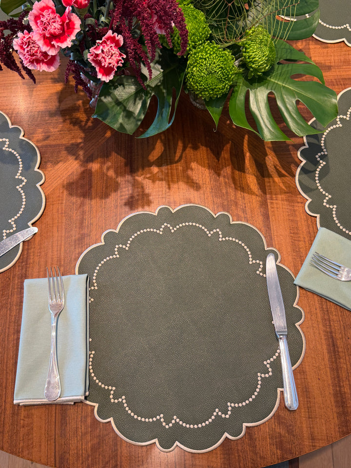 Ana Forest Green Spillproof Placemats (Set of 4)