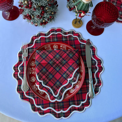 Annie Tartan Elegance Combo: 4 Napkins + 4 Placemat