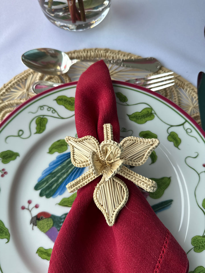 Caracol + Orchid Bundle: 4 Napkins Ring + 4 Placemats