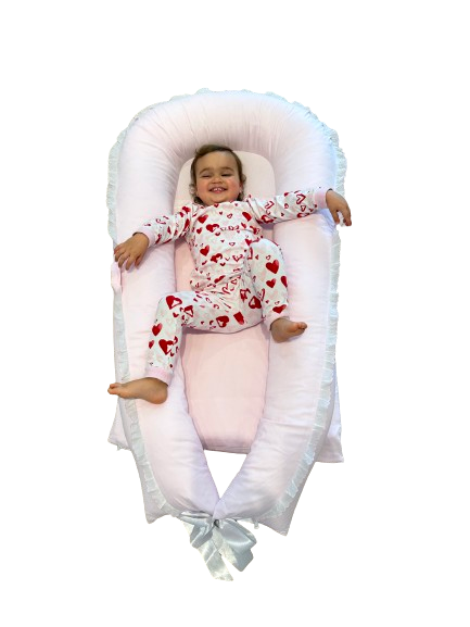 Dock-A-Tot Grand Cover White W/ Pink Trim