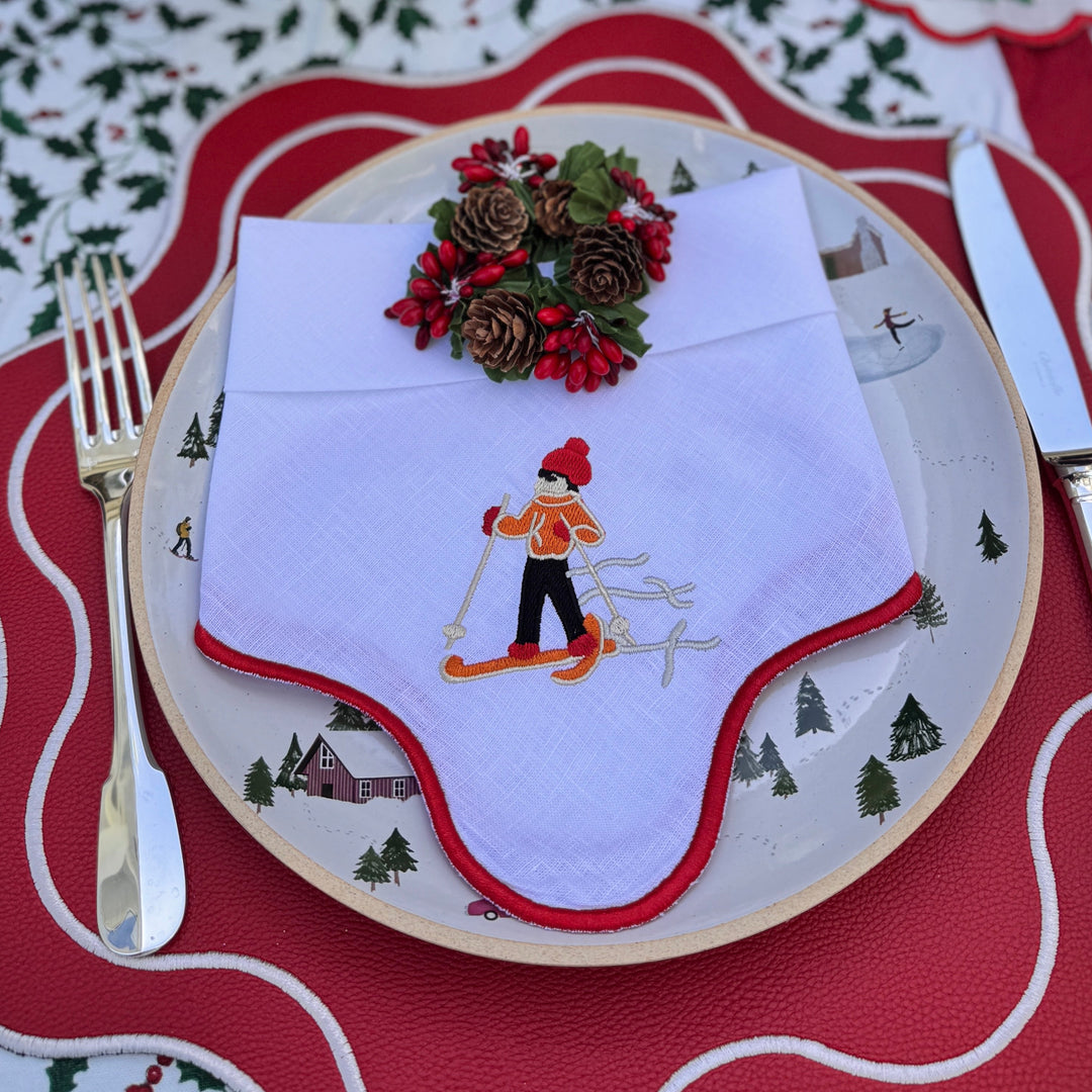 Ski Linen Napkins (Set of 4)