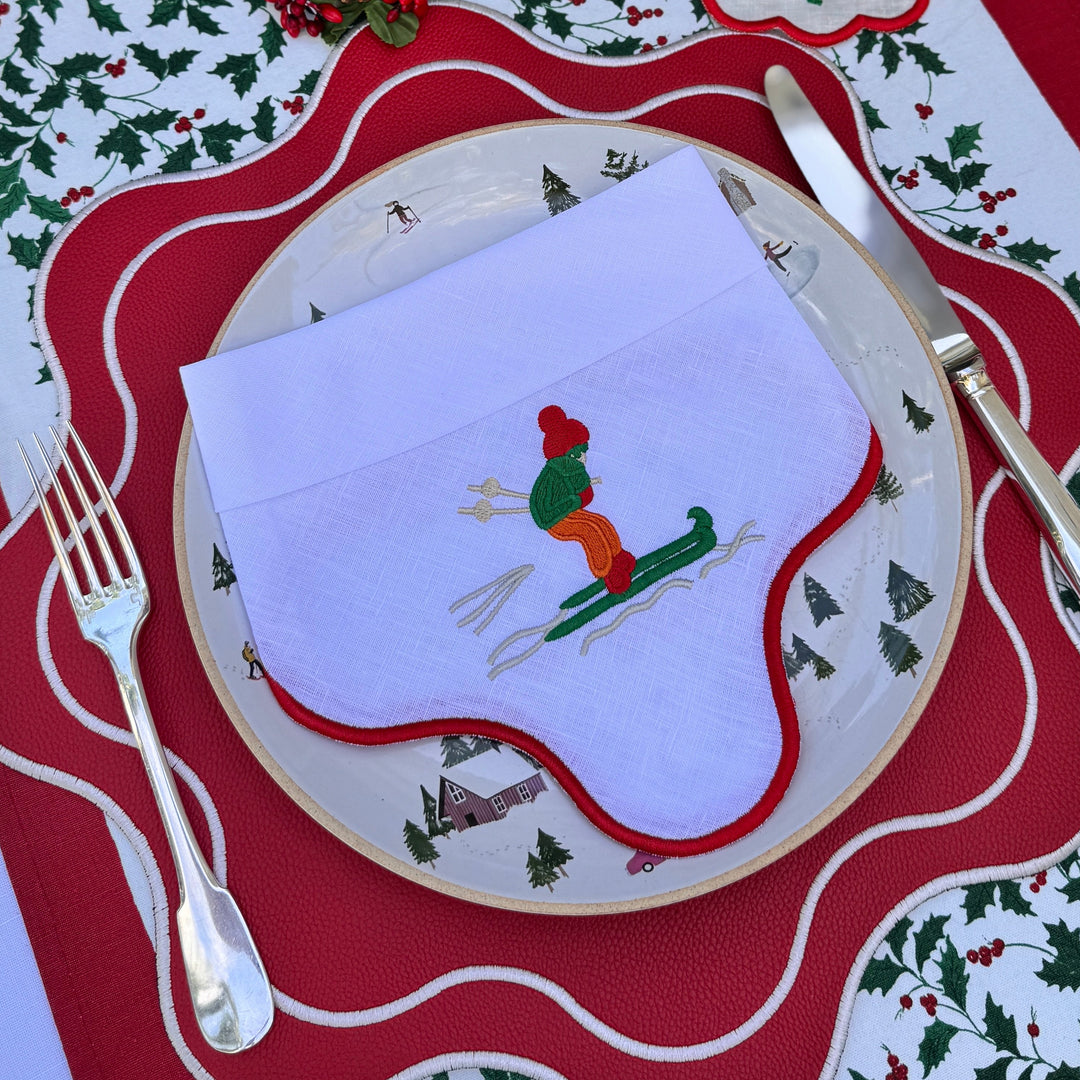 Ski Linen Napkins (Set of 4)
