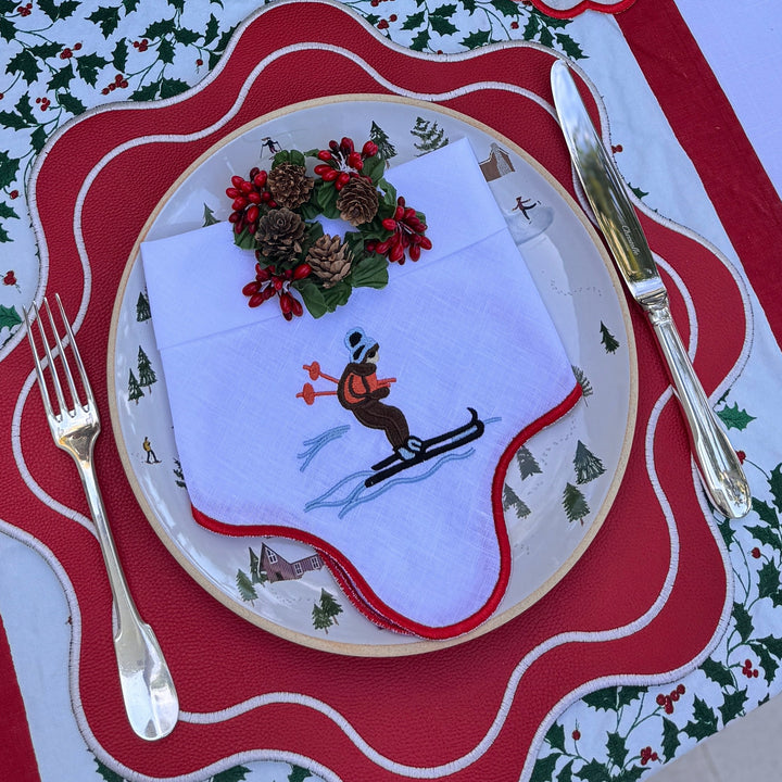 Ski Linen Napkins (Set of 4)
