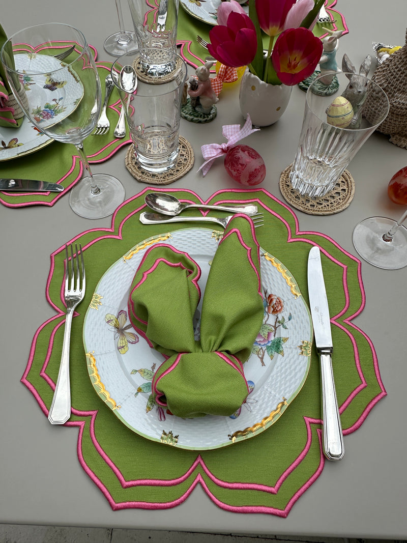 Dalia Placemats Green (Set of 4)