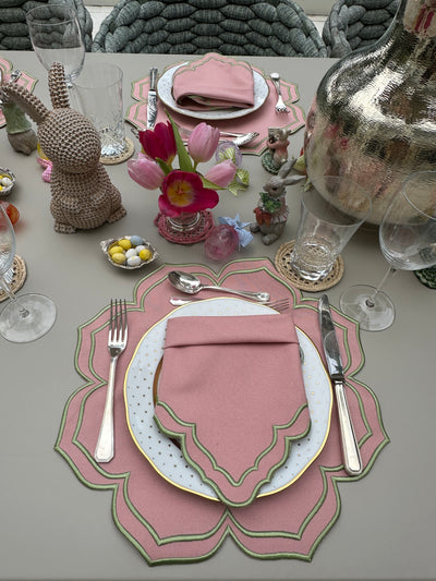 Dalia Placemats Pink/Green (Set of 4)