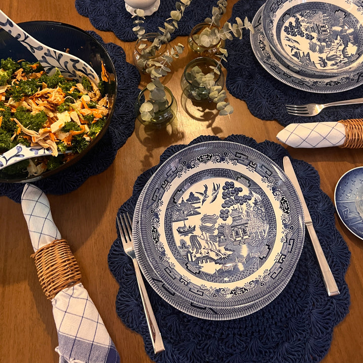 Sukhi Blue Placemat (Round, Set of 4)