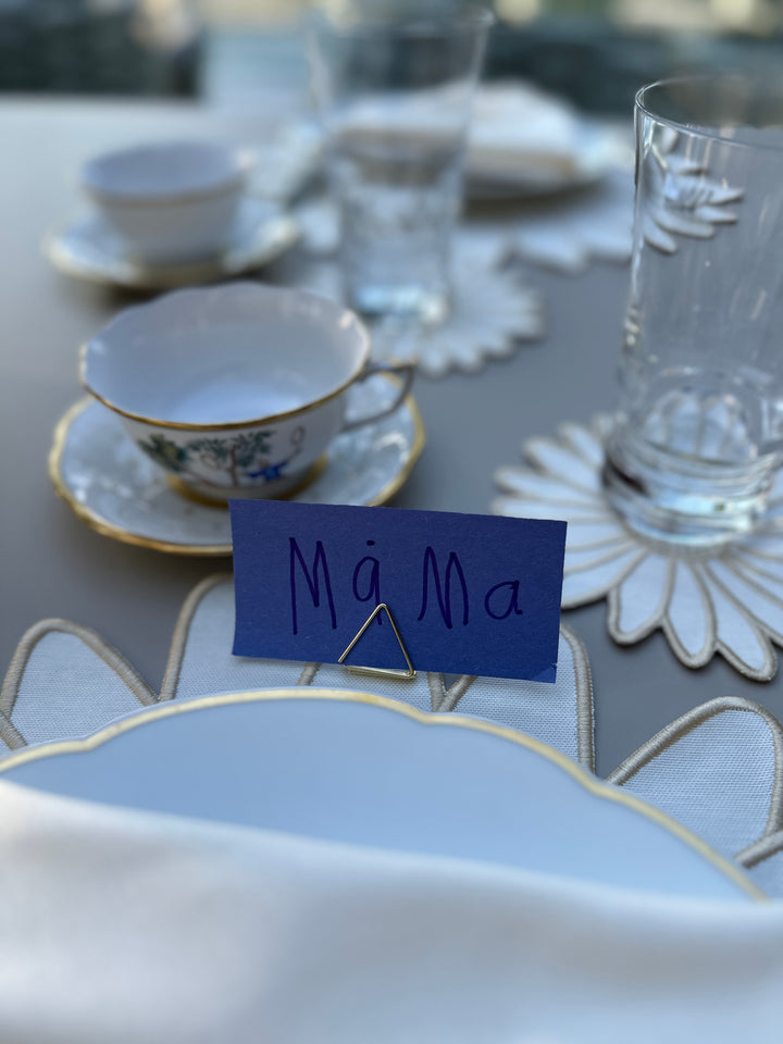 🌸 Flor Ivory Bundle (4 Placemats, 4 Napkins, 4 Coasters)