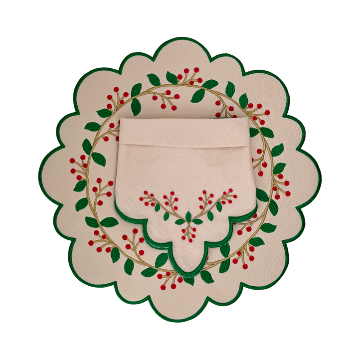 Isabella Holiday Linen Napkins (Set of 4)