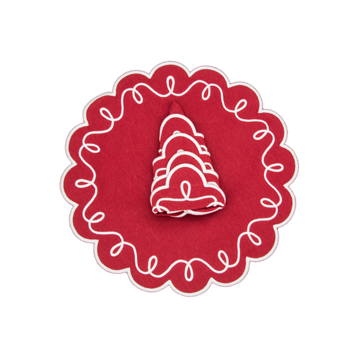 Mavi Cherry Red Napkins (Set of 4)