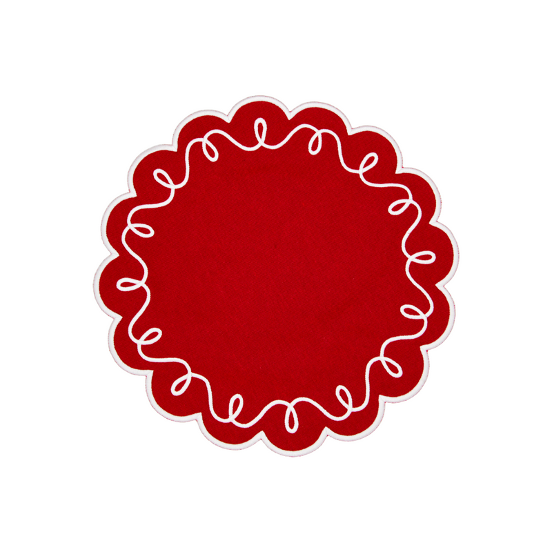 Mavi Cherry Red Placemats (Set of 4)