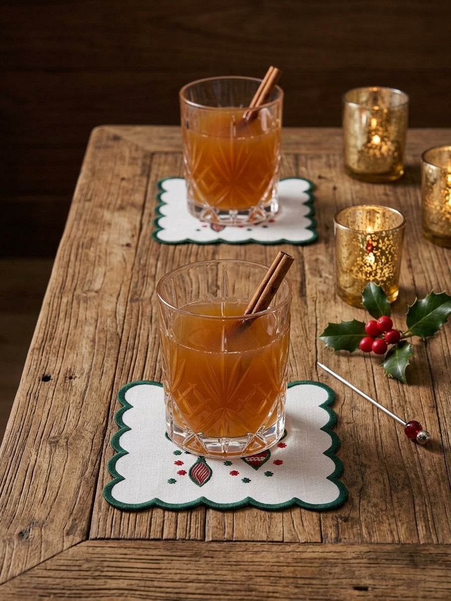 Holiday Ornaments Cocktail Napkins (Set of 6)